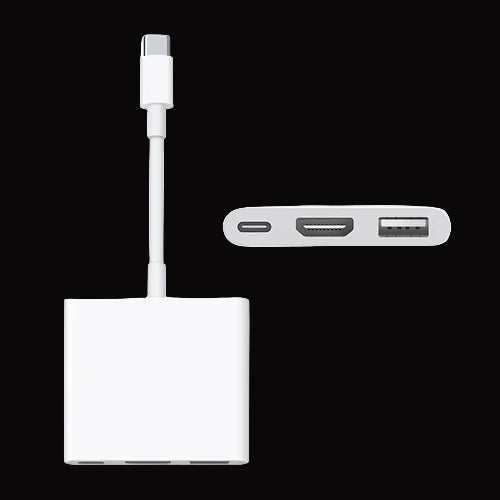 Apple VGA Port Multi-Port Adapter (White)-New